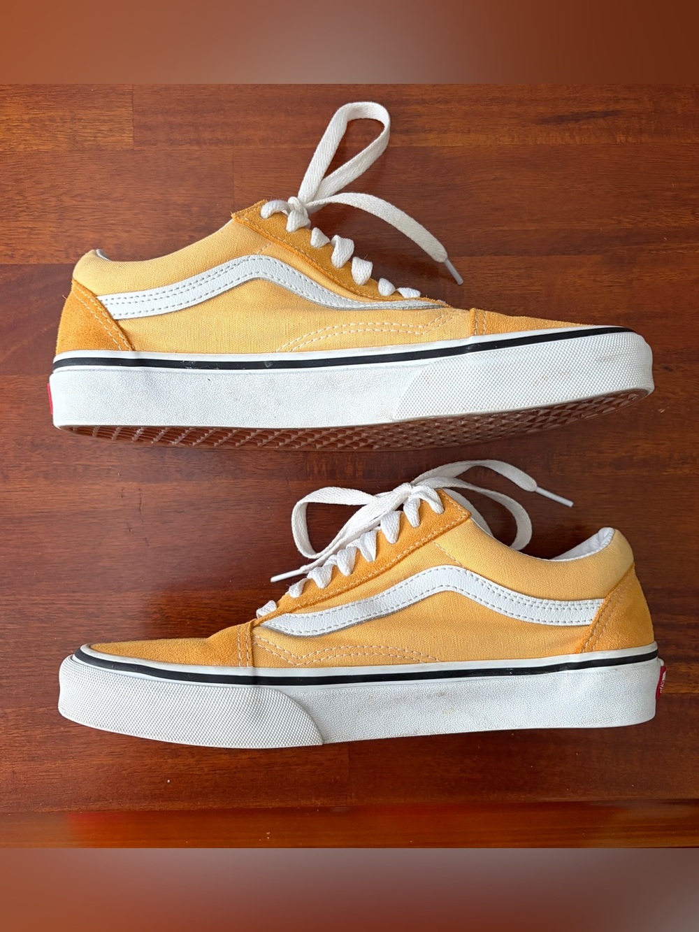 Vans Old Skool Low Top Yellow Gold Suede And Canvas Sneakers - Picture 4 of 10